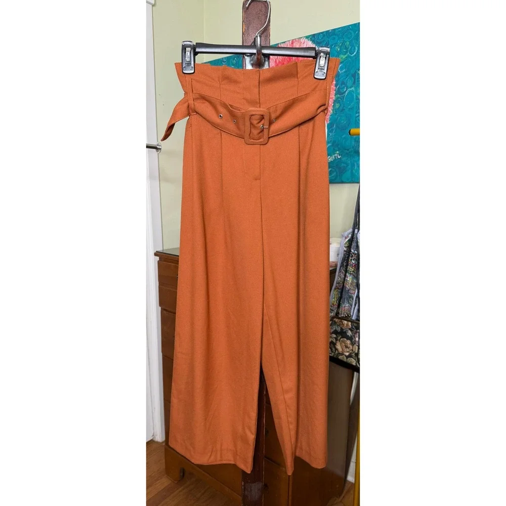 Free People High Waisted Paper Bag Wide Leg Pants
